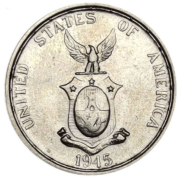 PHILLIPHINES U.S. Admin 50 Centavos 1945 Silver 10 Gr. *SATILDI - OUT OF STOCK