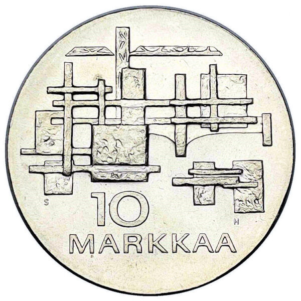FİNLANDİYA Finland 1967 YILI 10 MARKKA HATIRA GÜMÜŞ ÇİL 24,26 gr.