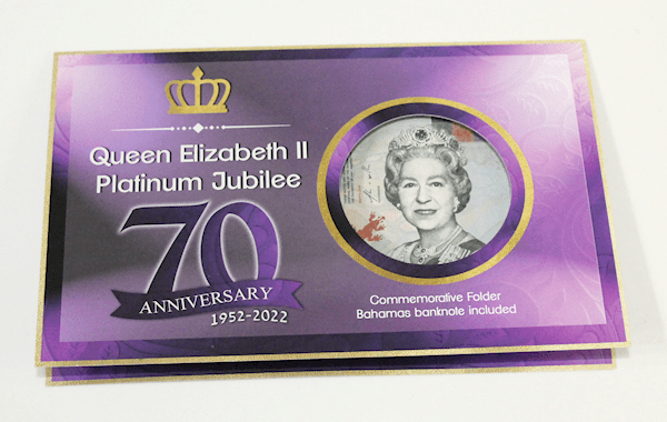 BAHAMAS Queen Kraliçe özel föyünde 70 YIL *çil