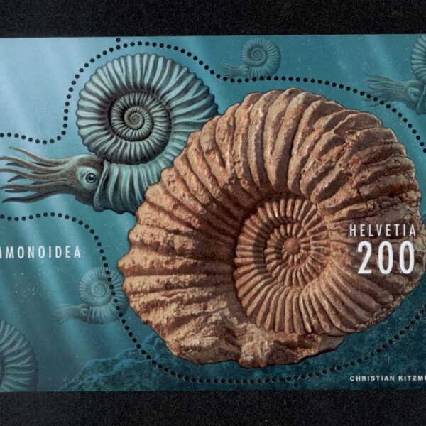 SWITZERLAND Isviçre 2015 Fosil Ammonoidea Blok MINT **MNH