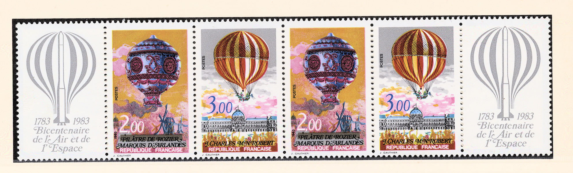 FRANSA Balon temalı Aviatik **MNH SATILDI - OUT OF STOCK SATILDI - OUT OF STOCK SATILDI - OUT OF STOCK