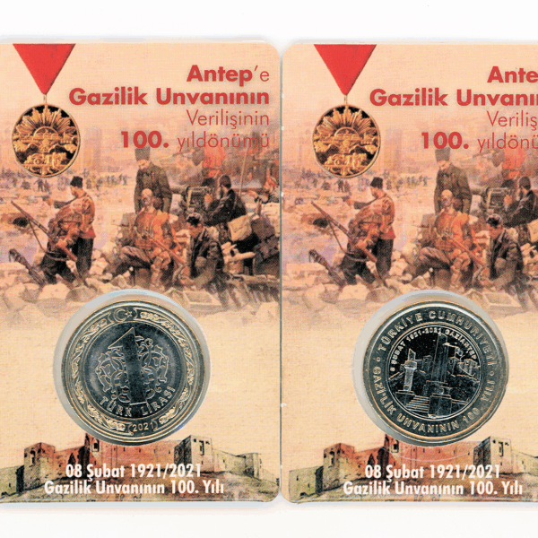 z 1 Lira 1915 Gaziantep Gazilik ünvan 100. YIL özel kapama "1 adet
