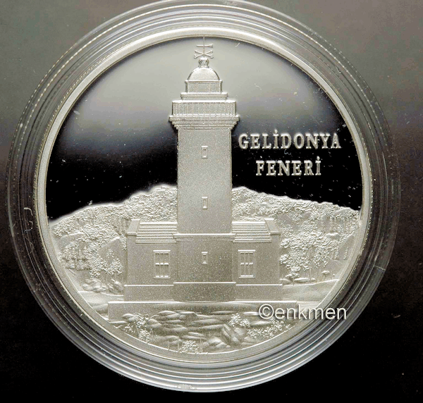 Fenerler no.5 GELINDOYA Feneri 2014 Darphane gümüş hatıra parası SERTIFKASIZ