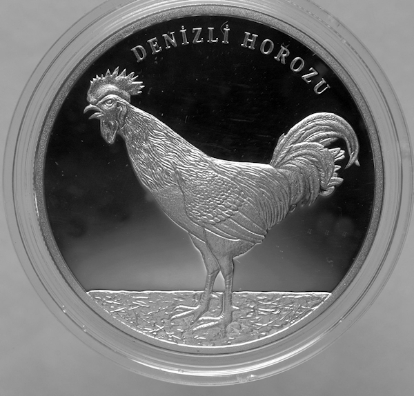 Denizli Horozu DARPHANE PARASI GÜMÜŞ SERTIFIKALI