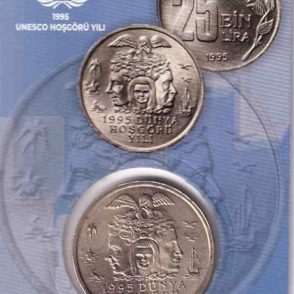 1995 Yılı Dünya Hoşgörü Yılı 25.000 Tl Hatıra Nikel Portföyünde
