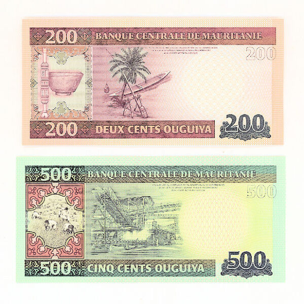 MAURITENIA 200 + 500 Ouguiya 2013 UNC