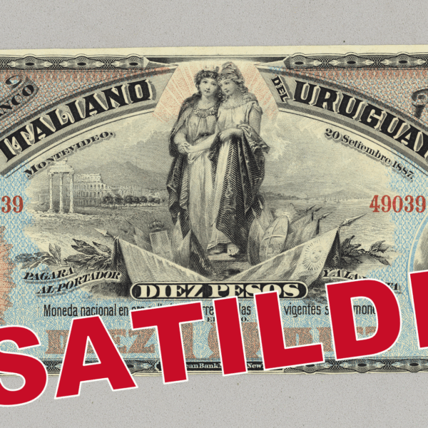 ITALIANO URUGUAY 10 Pesos 1887 UNC *çil