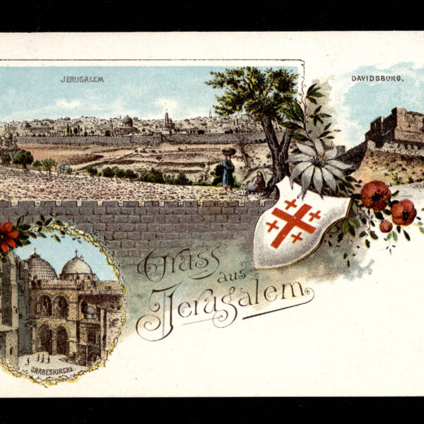 Gruss aus Jerusalem 1901 Litho Postacard *SATILDI - OUT OF STOCK