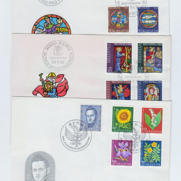 Switzerland Pro Juventute 1961 (Rare!) Pro Patria 1968+1969 FDCs