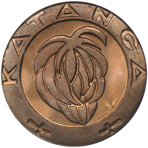 Katanga 1 Frank 1961 (Kings Norton Metal Company/Birmingham Darphanesi - Bronz) KM#1