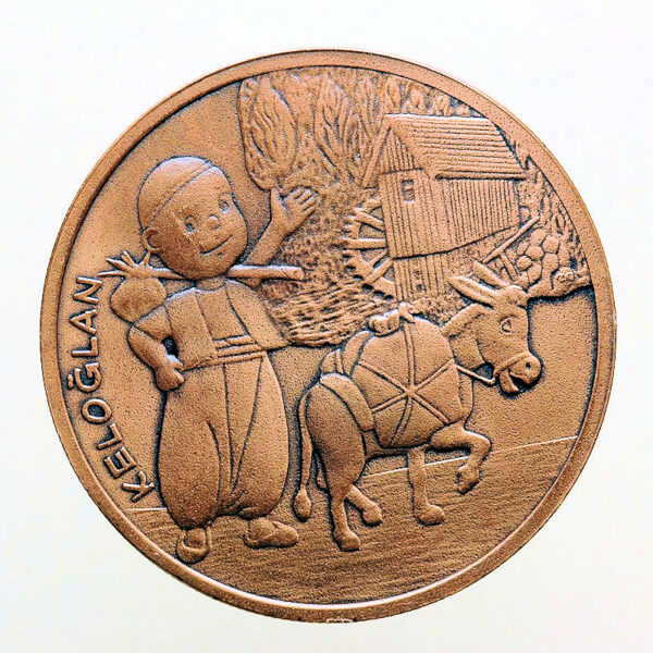 Keloğlan bronz hatıra parası 2009 sertifikalı