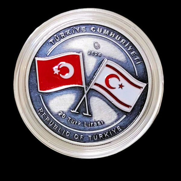 KIBRIS K.K.T.C. harekatin 50. senesi Hatıra Parası gümüş sertifikalı