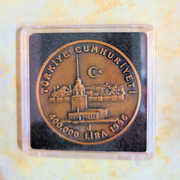 KIZ KULESI 4 000 000 Lira 1996 Habitat Istanbul *Bronz (serfikasiz)