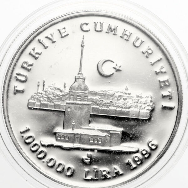 KIZ KULESI 10 000 000 Lira 1996 Habitat Istanbul *Gümüş (serfikasiz)