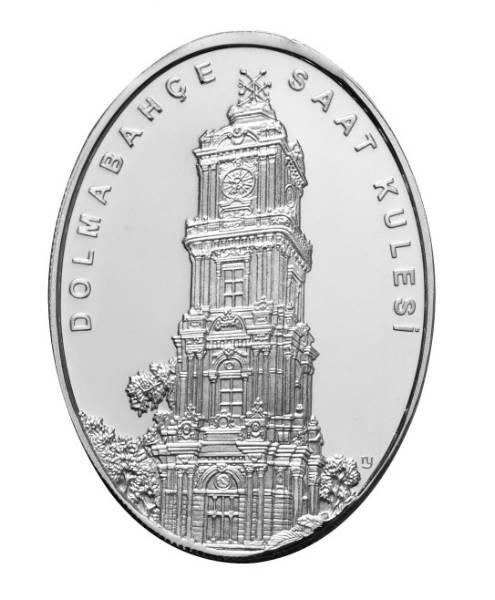 Saat Kulesi Dolmabahçe Istanbul Clock Tower Silver 10 Lira 2011 *çil (Sertifikalı)