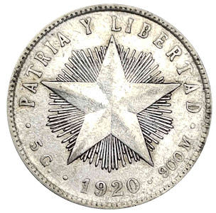KÜBA 1920 YILI 20 CENTAVO GÜMÜŞ ÇİLALTI