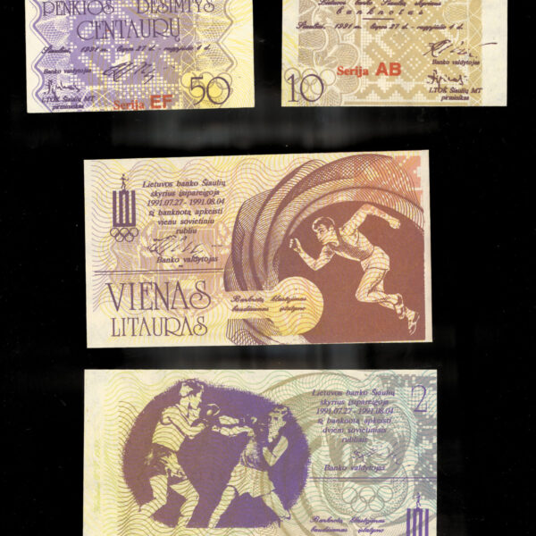 LITAUEN Notgeld Olympiaden 1991 UNC