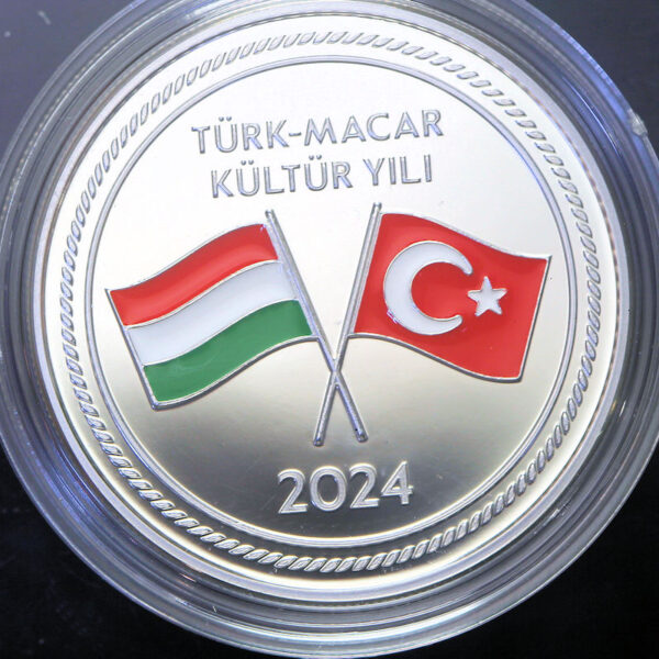 Türk-Macar Kültür yılı 2024 hatıra parası 0.925 gümüş 31.1 Gr. sertifikalı