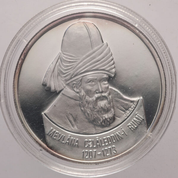 7500000 TL. 2001 Mevlana Sertifikasız Gümüş Darphane HATIRA PARASI *SATILDI - OUT OF STOCK