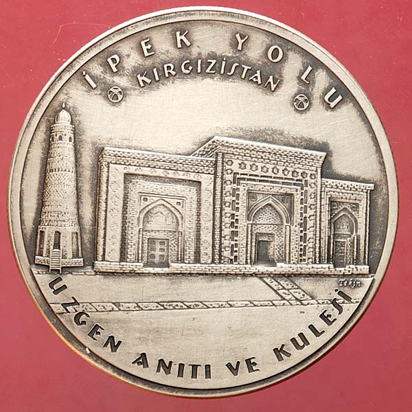 IPEKYOLU NO.3 KIRGIZISTAN gümüş HATIRA PARASI *SERTIFIKALI