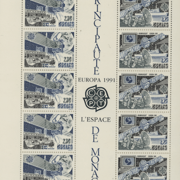 MONACO CEPT Block 1991 Space **MNH SATILDI - OUT OF STOCK SATILDI - OUT OF STOCK SATILDI - OUT OF STOCK