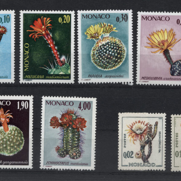 MONACO Kaktüs çiçekleri serisi Mint **MNH SATILDI - OUT OF STOCK SATILDI - OUT OF STOCK SATILDI - OUT OF STOCK