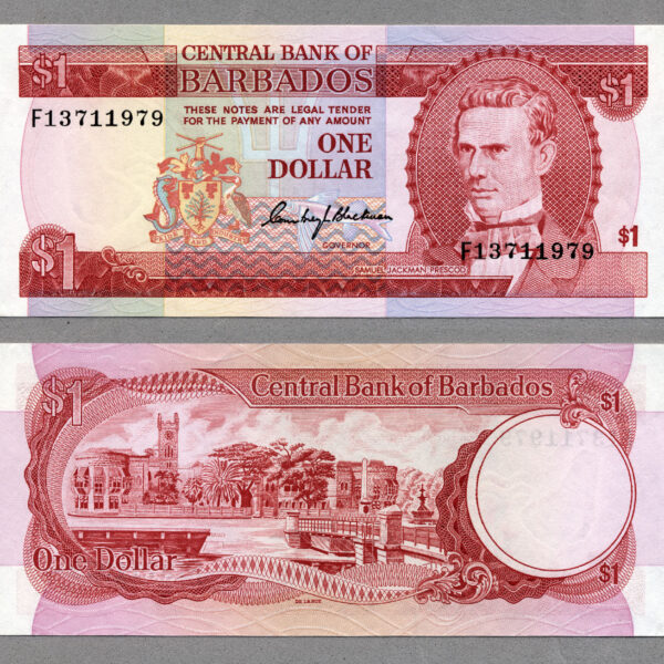 BARBADOS 1 Dollar ND (1973) Pick # 29 - UNC