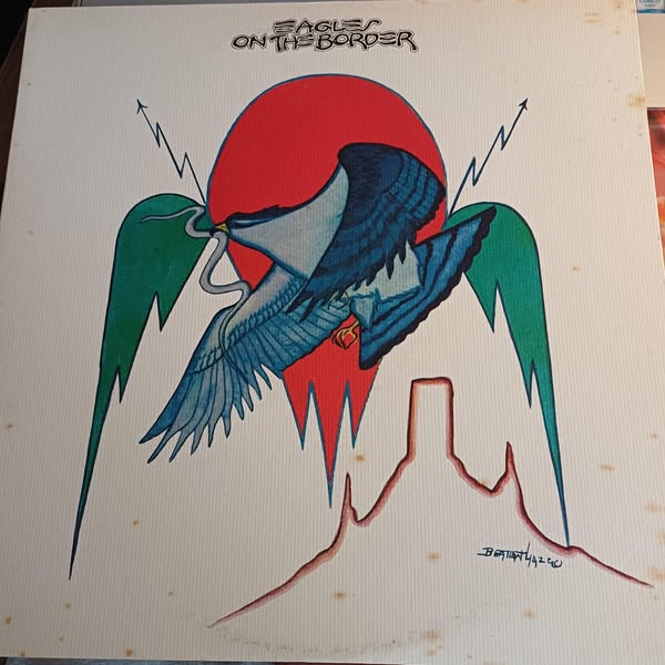 EAGLES - On The Border 1981 Japon - insert K_8.5 * P_8.5+