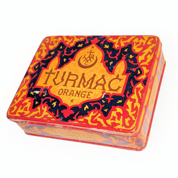 TURMAC Turkish Tabak 100 Cigaretten Metallblech Tin *Orange