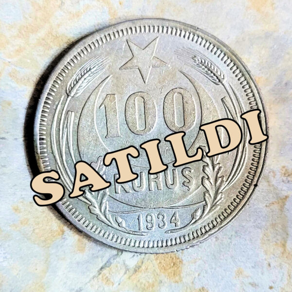 T.C. 100 Kuruş 1934 Nadir ortayıldız GÜMÜŞ *çt - SATILDI - STOKTA YOK