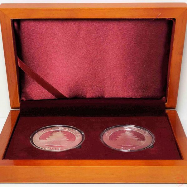 ÇİN-PANDA YILI- 2 ADET PROOF ÇİL 2017 GÜMÜŞ 10 YUAN 60 GRAM 999 AG ÖZEL KUTULU *SATILDI - OUT OF STOCK SATILDI