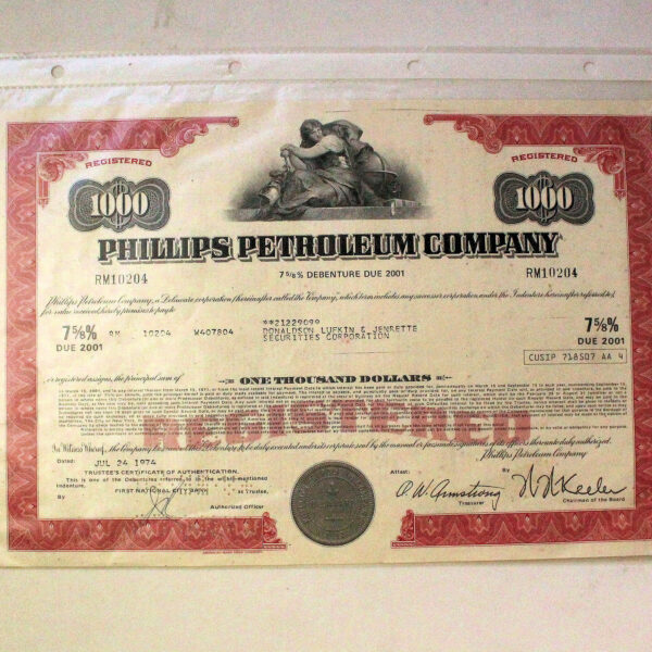 PHILIPS PETROLIUM COMPANY 1974 *Hisse senedi