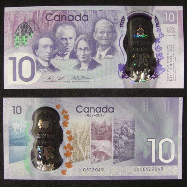 CANADA Kanada 10 Dollars 2017 Pick # 112 Polymer - UNC
