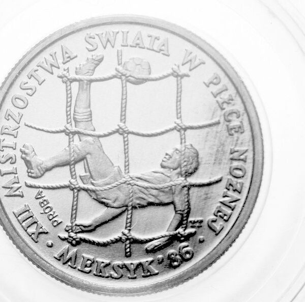 POLAND 200 Zlotyich 1986 Mexica Football Cup *PROBA (Prova parlak baskı)