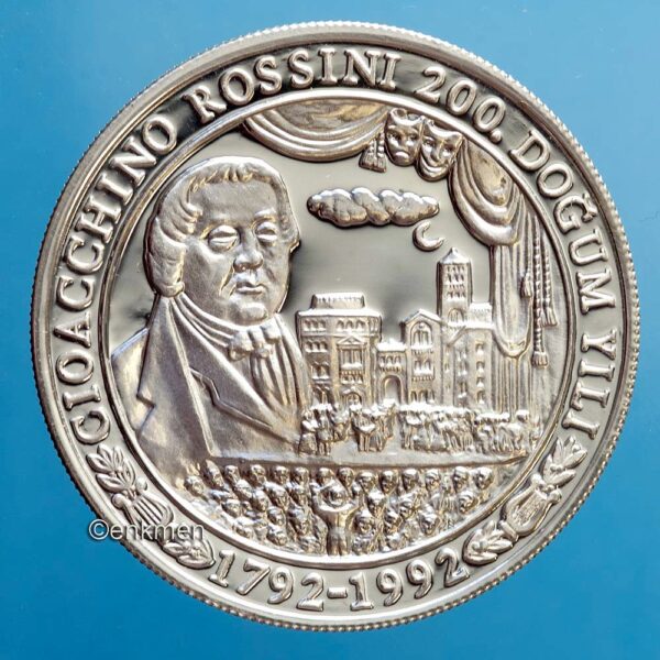 ROSSINI 200. senesi Darphane hatıra parası gümüş *sertifikasız