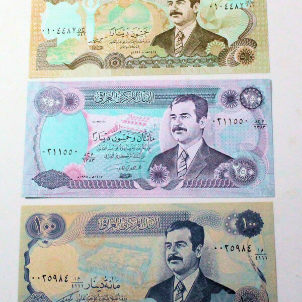 IRAQ 3 adet Bankot Saddam Huseyin *çil