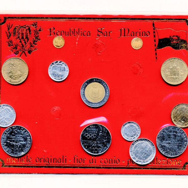 SAN MARINO Metal paralar 2 adet ALTIN w/2 GOLD COINS SET
