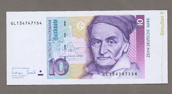Deutschland Almanya 10 Mark UNC *Simultan II bordürde