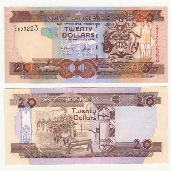 Solomon Adaları 20 Dollars Nd 2008 Koleksiyon Banknot Çil