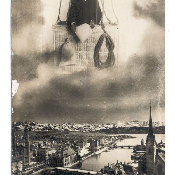 ZEPPELIN Stereo-Karte Zürich Realphotocard 14x9 cm.