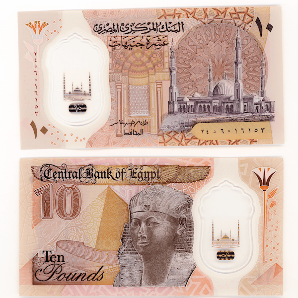 MISIR EGYPT 2022 YILI 10 POUND ÇİL POLİMER