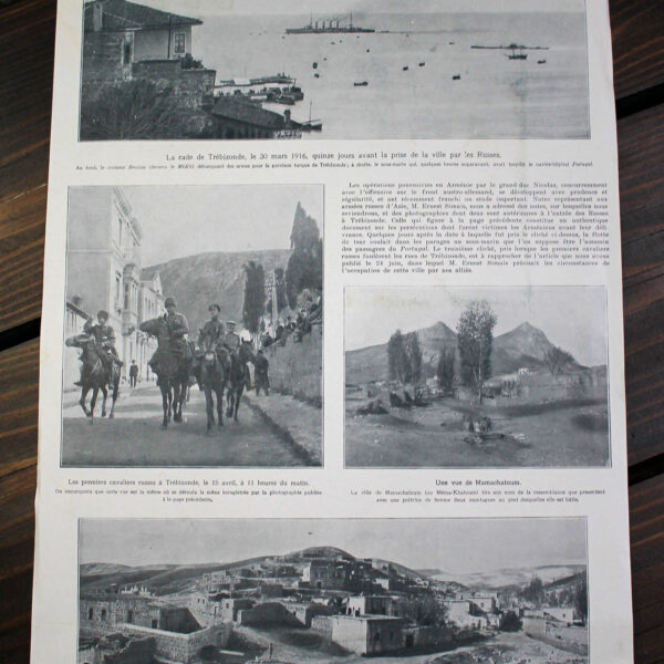 TRABZON Trebizonde Armenian Russian 1916 (GAZETE SAYFASI)