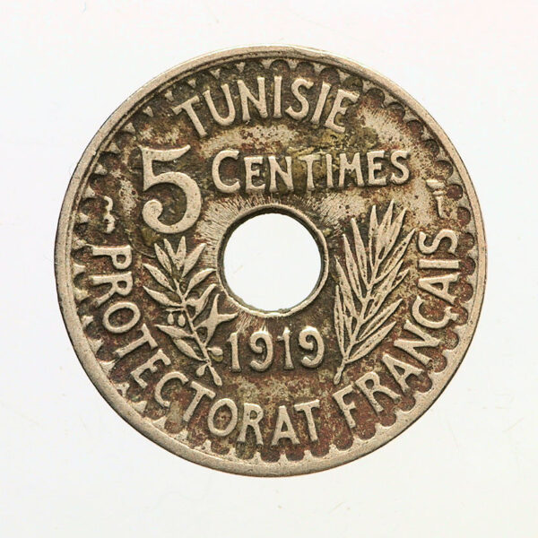 TUNUS TUNESIEN Tunisia 10 Millimes 1917 + 5 Millimes 1919