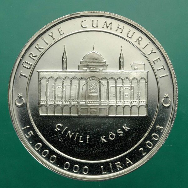 Istanbul`un fethi 550. yılı çinili köşk 2003 gümüş hatıra parası sertifikalı *SATILDI - OUT OF STOCK