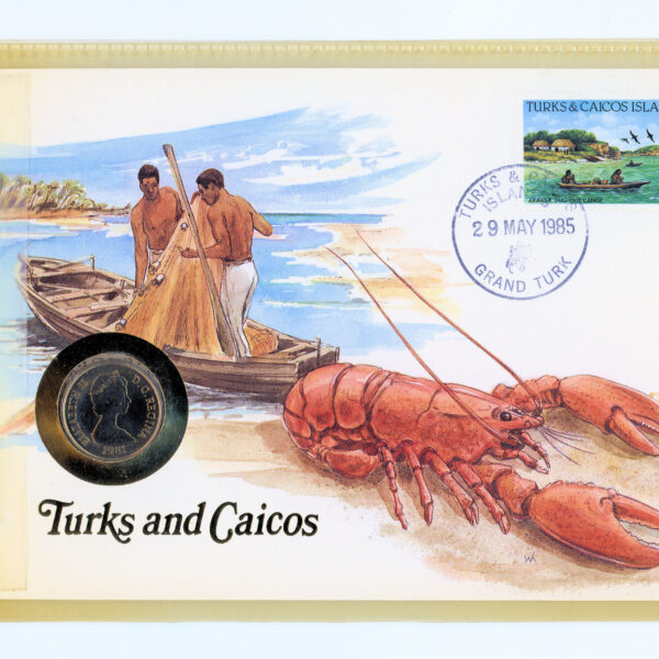 TURKS & CAICOS Numisbrief *Kraliçe