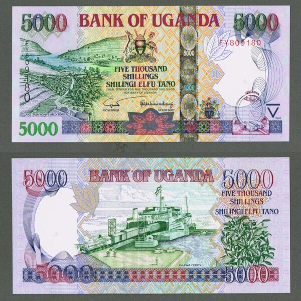 UGANDA 5000 Shillings 2005 - UNC *çil