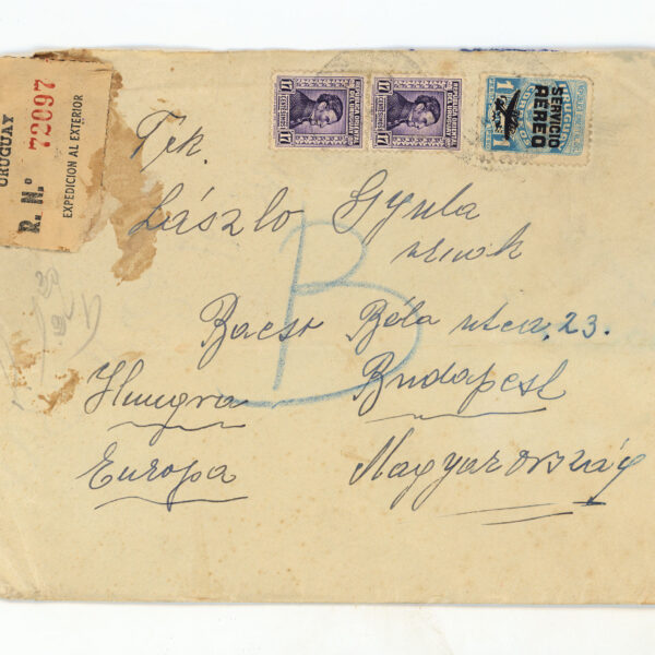 URUGUAY *Recommande 1929 Postal Cover