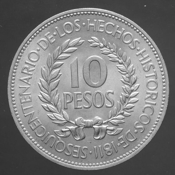 URUGUAY 10 Pesos 1961 *Silver