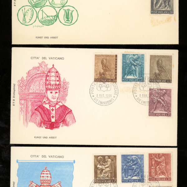 VATIKAN 3 adet ilk gün zarfı FDCs Vatican 60`s