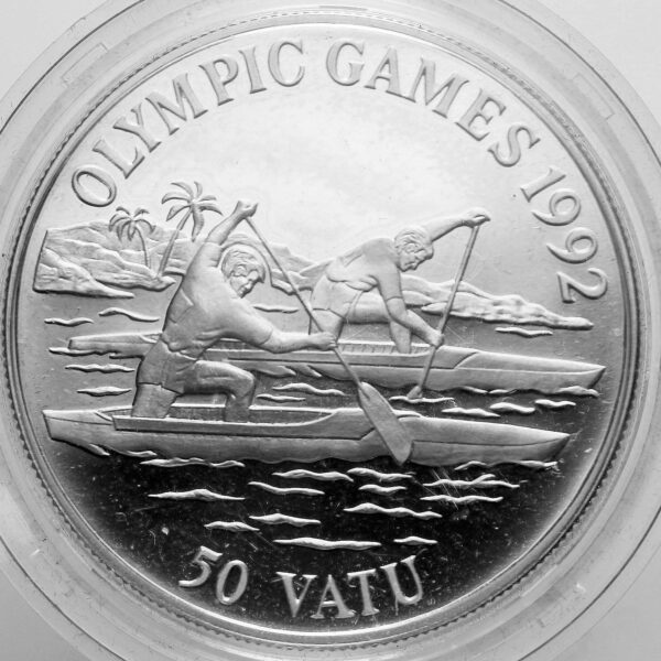VANUATU 50 Vatu 1992 Olympic Games Gümüş (Proof)